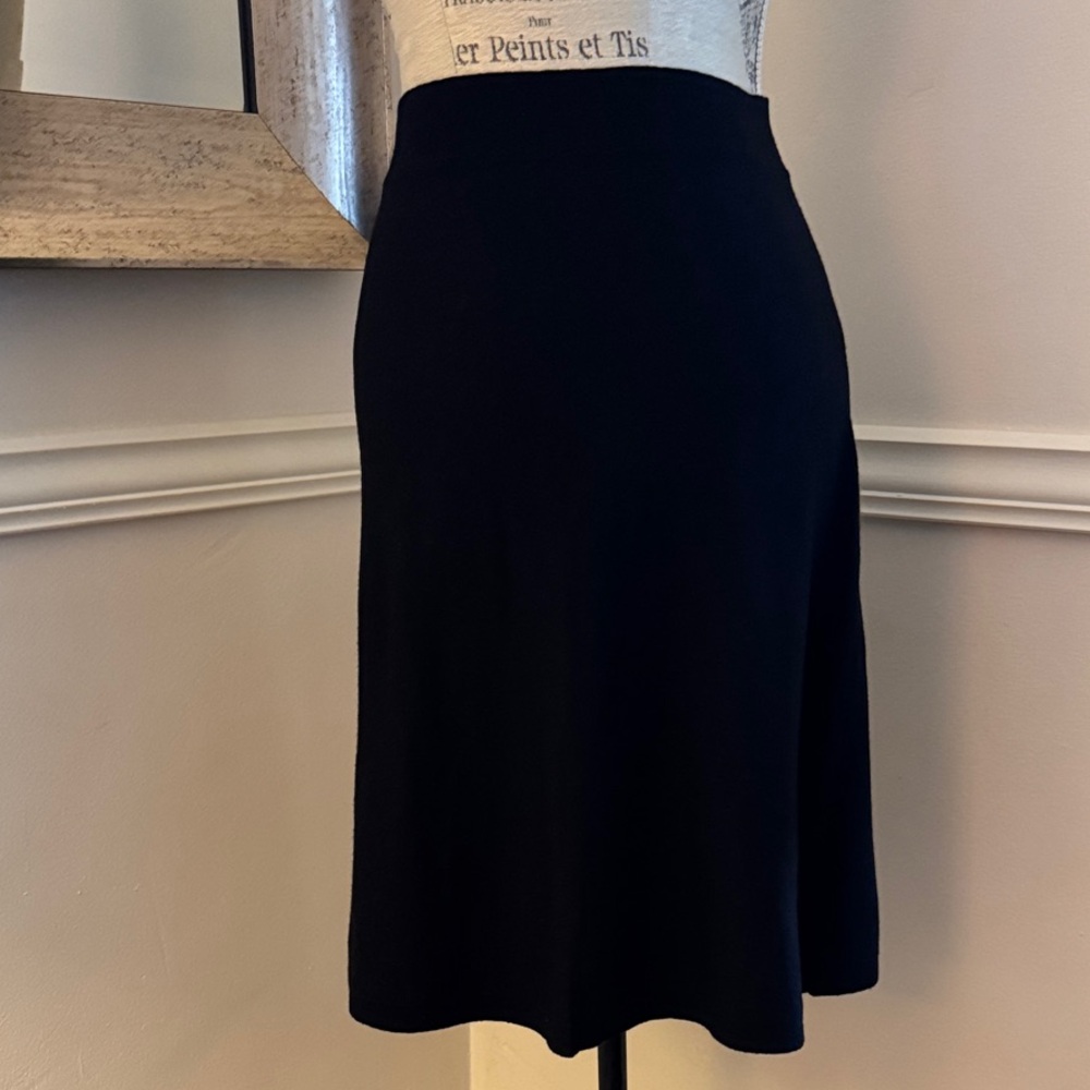 Theory Wool A-line Black Skirt | Size 4